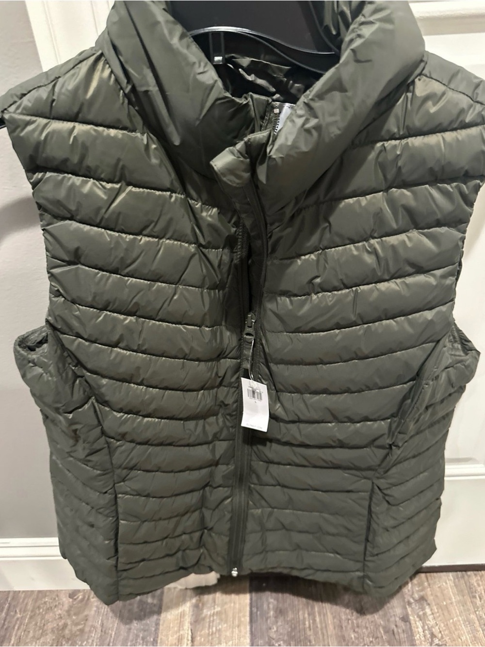 Old Navy Olive Quilted Puffer Vest